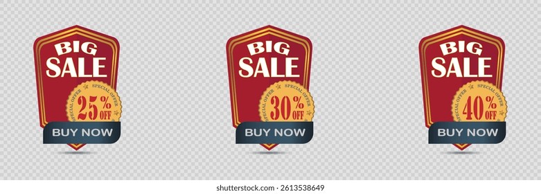 Set of banners and stickers. Big discount and sale.