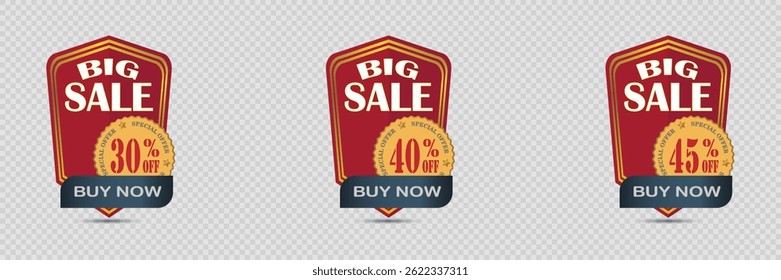 Set of banners and stickers. Big discount and sale.