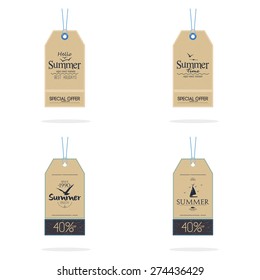 Set of banners for summer holidays. Vector illustration