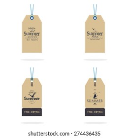 Set of banners for summer holidays. Vector illustration