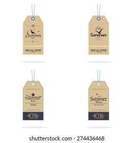 Set of banners for summer holidays. Vector illustration