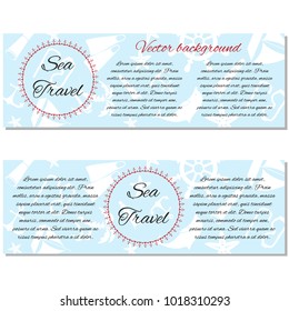 Set of banners summer sea travel. Vector illustration