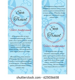 Set of banners summer sea travel. Vector illustration