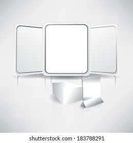 Set of banners of table tent, packaging