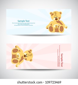 Pancartas con oso de peluche