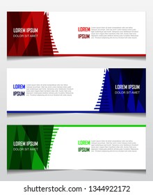 Set banners template design background. Modern color and shape for use web, advertising, corporate