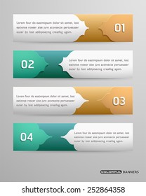 Set of banners template with  Islamic design 