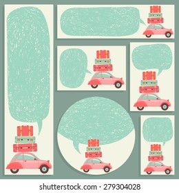 Set of banners or templates for printing. Template for text. Speech bubbles.