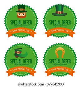Set of banners with text and different objects