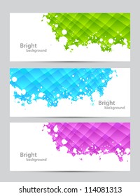 Set of banners with textures. Abstract colorful illustration
