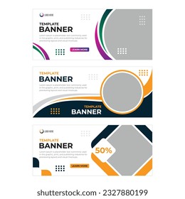 set of banners three styles