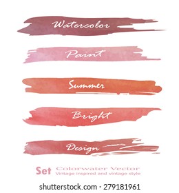 Set of banners. Vector illustration.red pink violet tone color.Vintage logo