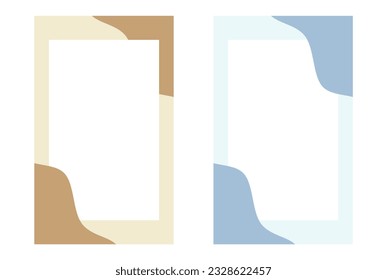 set of banners wave frame