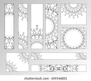 Set of banners for web design