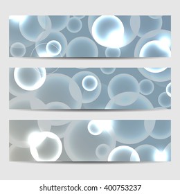 A set of banners.Abstract circles glow. Vector illustration eps 10
