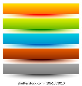 Set of bar, button, banner backgrounds. Glossy, shiny buttons