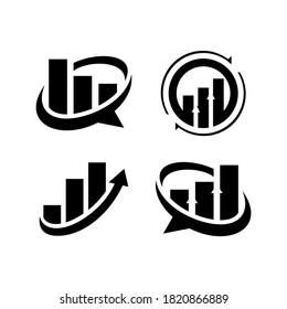 Set of bar chart for design concept. Very suitable in various business purposes, also for icon, logo symbol and many more.