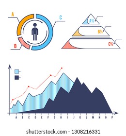 Set bar chart diagram infographic elements concept with stage elements. Creative business infographic elements. Business infographic elements.