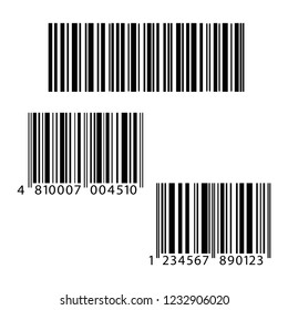 Set of bar code icons. Vector illustration