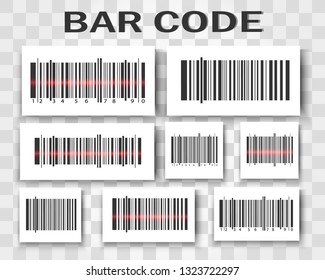 
A set of bar codes. Bar code product.