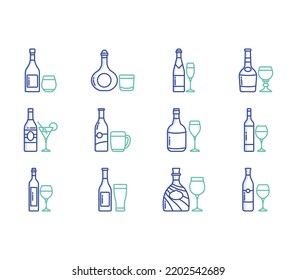 Set Set Set mit Bar- und Restaurant-Getränken