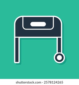 Set Barbecue grill icon isolated on black and white background. BBQ grill party.  Vector