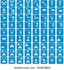 Set of barbecue icons. Vector illustration