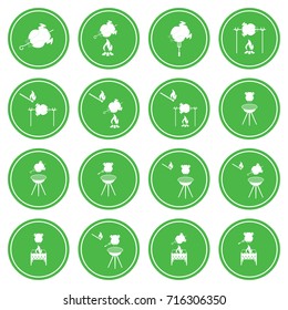 Set of barbecue icons. Vector illustration

