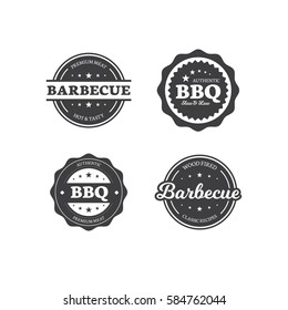 Set of Barbecue Labels