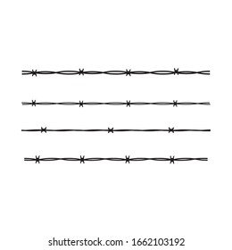 set of barbed wire- vector illustration