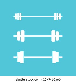 set of barbells icon- vector illustration