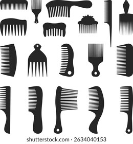 Set Barber Comb, Hair Combs, Beard Wooden Cricut Silhouette, Glowforge Hairstyling Accessory Father Gift Comb Bundle,