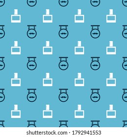 Set Barbershop and Aftershave on seamless pattern. Vector