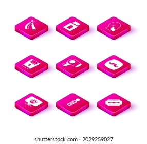 Set Barbershop, Classic pole, Electric razor blade, Hair dryer, Blade, Mustache and beard and Aftershave icon. Vector