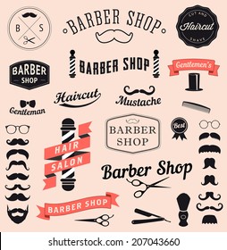 set of barbershop design icons. Vector Logo Templates