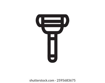 Set of an Barbershop Manual Shaver Line Icon