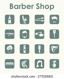 It is a set of barbershop simple web icons