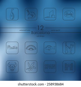 Set of Barcelona icons