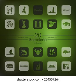 Set of Barcelona icons