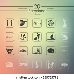 Set of Barcelona icons