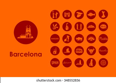 It is a set of Barcelona simple web icons