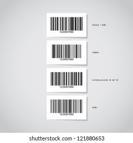 Set of barcode stickers - illustration