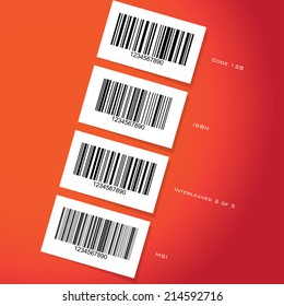 Set of barcode stickers - illustration