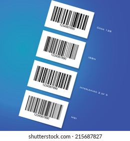 Set of barcode stickers - illustration
