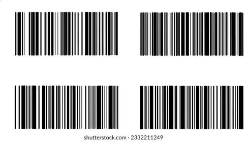 Set of barcode symbol for business on white background. 