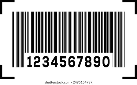 Symbol für die Vektorgrafik des Strichcodes. QR-Code für Web-Symbol. Symbol für Abstrakte Barcode-Vektorgrafik. Strichcode QR-Code	