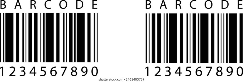 Set of barcode vector icon. Trendy bar code for web icon. Abstract barcode vector icon illustration. Bar code