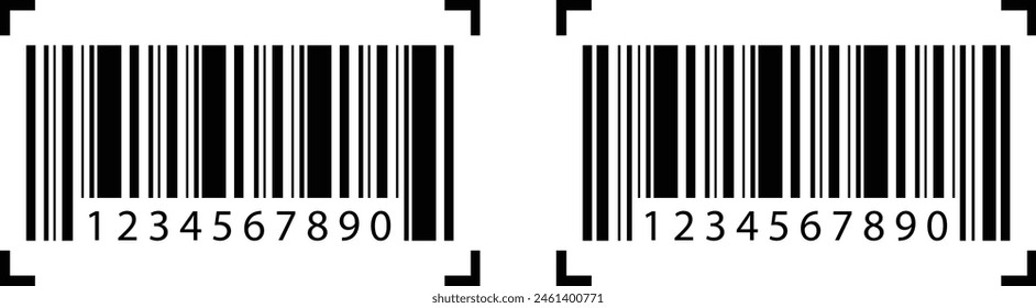 Set of barcode vector icon. Trendy bar code for web icon. Abstract barcode vector icon illustration. Bar code