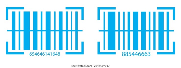 Set of barcode vector icon. Trendy bar code for web icon. Abstract barcode vector icon illustration. Bar code