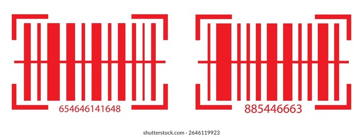 Set of barcode vector icon. Trendy bar code for web icon. Abstract barcode vector icon illustration. Bar code